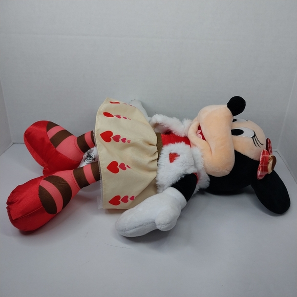Disney World Valentine's Day Plush Disney Minnie W/Hearts Skirt 16inc Soft Plush - Picture 4 of 11